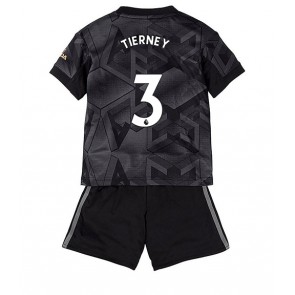 Arsenal Kieran Tierney #3 kläder Barn 2022-23 Bortatröja Kortärmad (+ korta byxor)